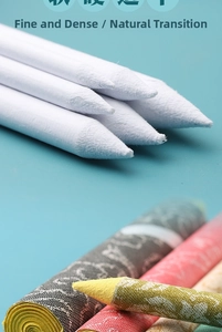 Macro shot of blending stumps showing tight paper fiber texture for sketch art