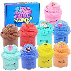 Scented Slime Kit PVA DIY Stress Relief Toy Stretchy Non Sticky Sensory Putty With Cute Charms For Kids Education