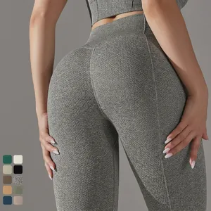 Women High Waisted Yoga Pants Seamless Honeycomb Textured Leggings Tummy Control Butt Lifting Workout Fitness Athletic