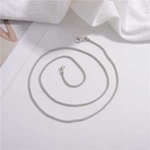 925 Sterling Silver Popcorn Chain Necklace For Men Women Simple Fine Chain Jewelry DIY Accessories Silver Neck Chain