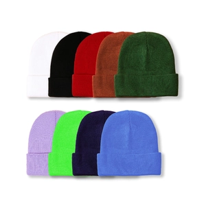 Cozy unisex knit beanies in multiple colors with stylish cuffed design for warmth