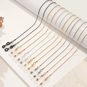 Metal Snake Chain Glasses Strap Anti-Slip Sunglasses Lanyard Mask Chain Holder Minimalist Eyewear Accessory For Women Men
