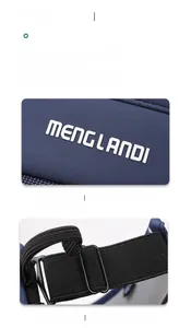Détail de la sangle élastique réglable sur le chapeau pare-soleil bleu marine anti-UV