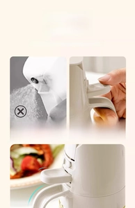 Ergonomic white lever handle of the glass oil sprayer for comfortable kitchen use
