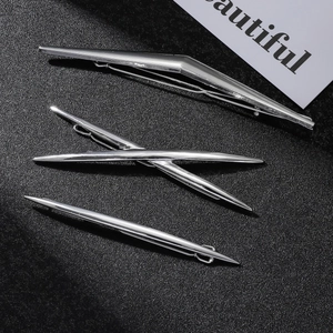 Minimalist Geometric Alloy Hair Clips V-Shape Cross Linear Gold Silver Metal Hairpins For Women Stylish Daily Hair Accessories