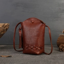 Vintages Umhängetasche aus echtem Leder für Damen und Herren, weiche Rindsleder Schultertasche.