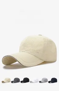 Detailed grid of six lightweight mesh baseball caps with reflective sports branding