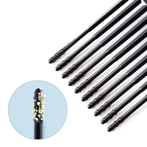 Japanese black sticky cotton swabs with spiral tip for effective ear wax removal