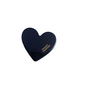 Pince à cheveux faite main en forme de cœur imprimé léopard bleu foncé pour filles