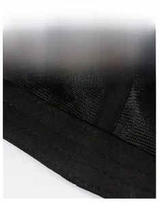 Macro shot of breathable wide sweatband inside black dragon baseball cap for moisture wicking