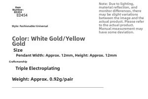 Detailed size and weight specifications for gold plated turquoise hoop earrings