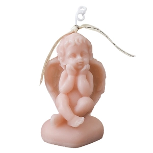 Pink cupid angel shaped scented soy wax candle for wedding gift and home decor