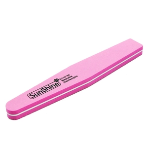 Pink and white washable Sunshine nail buffer M100/180 grit for professional manicures
