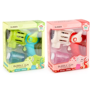Pistola sparabolle automatica a 5 fori set blu e rosa per il divertimento dei bambini