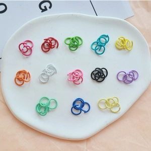 Colorful Metal Open Jump Rings Lacquered Connection Loops For DIY Jewelry Making Handcrafted Keychains Bracelets