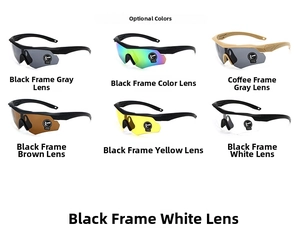 Tactical eyewear collection showing multiple frame colors and interchangeable protective lenses