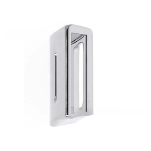 Polished silver zinc alloy rectangular slider buckle with hollow window for DIY wristbands