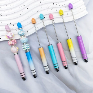 7-piece colorful beaded stylus pens set for touchscreens and writing on creative background