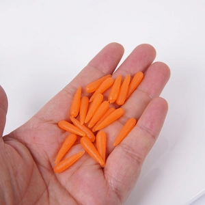Miniature 1.8cm resin carrots for DIY miniature scenes and dollhouse food decoration