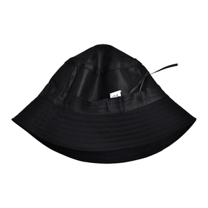 Breathable black mesh sun hat for women and men with interior sweatband and adjustable cord