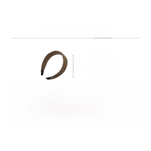 Détails du serre-tête en tissu marron avec dimensions de 15 cm et poids de 41,2 g