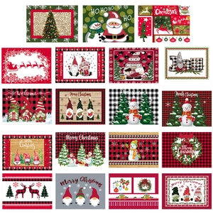 Colección de 19 manteles de Navidad con diseños de Papá Noel, renos y gnomos