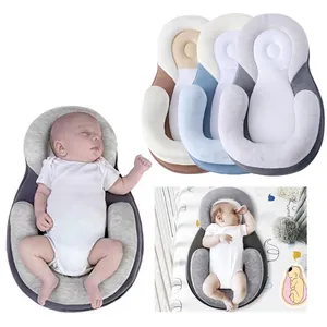 U-shaped ergonomic newborn baby flat head pillow with breathable mesh sleep positioner