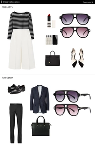 Fashion guide showing aviator sunglasses paired with professional suit and elegant tote bag