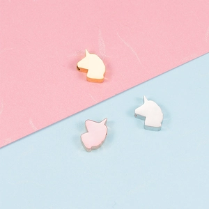 Unicorn Head Pendants 304 Stainless Steel Mirror Polished Charms For DIY Jewelry Making Jewelry Findings Accessories