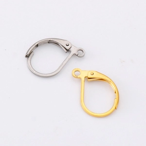 Minimalist gold and silver stainless steel open ear hooks for DIY jewelry making