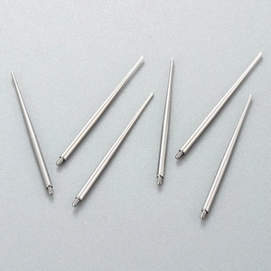 Set of 6 stainless steel body piercing guide pins with external thread and sharp tip