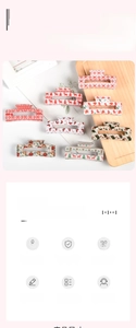 Detailed set of eight large square hair claws featuring festive Christmas patterns