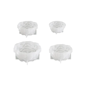 Four-piece peony flower silicone mold set for DIY candles and resin art crafts