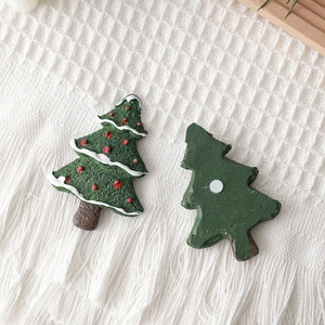 Magnete da frigo a forma di albero di Natale verde in resina con magnete sul retro