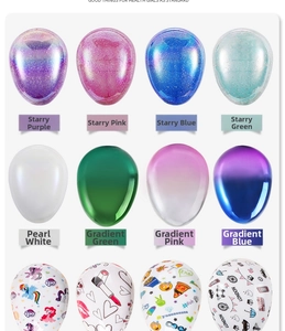 Detailed grid of egg-shaped detangling hairbrushes in various starry and gradient designs