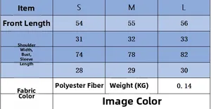 Detailed size chart for striped knit lace top showing measurements and fabric specs