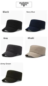 Detailed comparison of five colors for the cotton cadet military cap for men