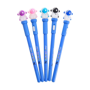 Glow-in-the-dark astronaut spinning pen set with 5 colorful decompression fidget pens