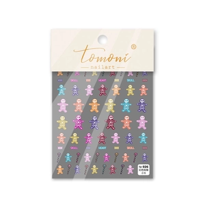 Autocollants nail art gaufrés détaillés avec motifs de crânes colorés et textures
