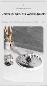 Clover-shaped flush button for toilets with silver chrome finish for round buttons