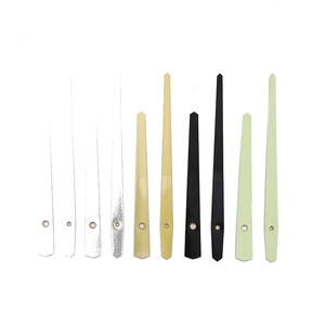 Variety of metal clock hands in gold, silver, and black for DIY quartz clock repair