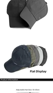 Détail d'une casquette de baseball respirante à séchage rapide avec trous découpés au laser