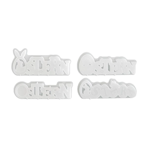 Easter OSTERN resin silicone molds set with rabbit and egg patterns for DIY crafts