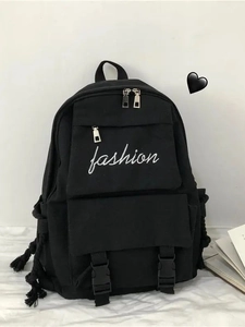 Canvas Backpack Large Capacity Waterproof Schoolbag Harajuku Vintage Workwear Multi Pockets For Men Women Students