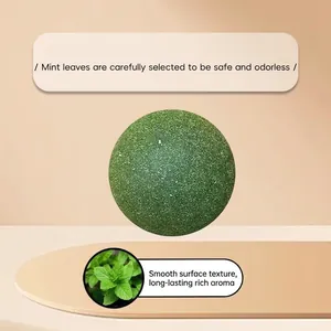 Balle d'herbe à chat naturelle en feuilles de menthe compressées pour jeu interactif