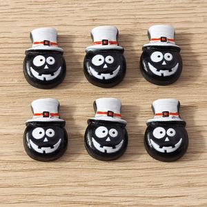 Detail of cartoon Halloween monster resin charms for DIY crafts and phone cases
