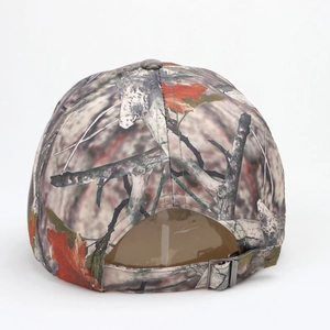 Outdoor jungle camouflage baseball cap with forest pattern and adjustable back metal buckle