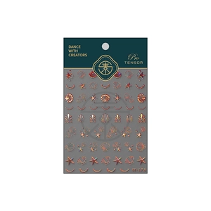 Autocollants ongles coquillage feu d'artifice avec motifs d'étoiles de mer M-176