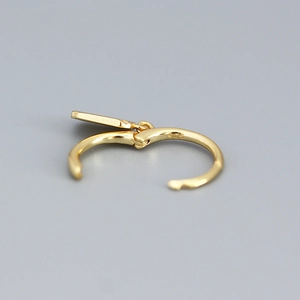 Elegant 925 sterling silver gold hoop earrings with rectangular pendants for women