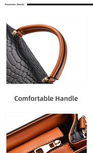 Detail of crocodile embossed leather texture with orange lining and gold hardware